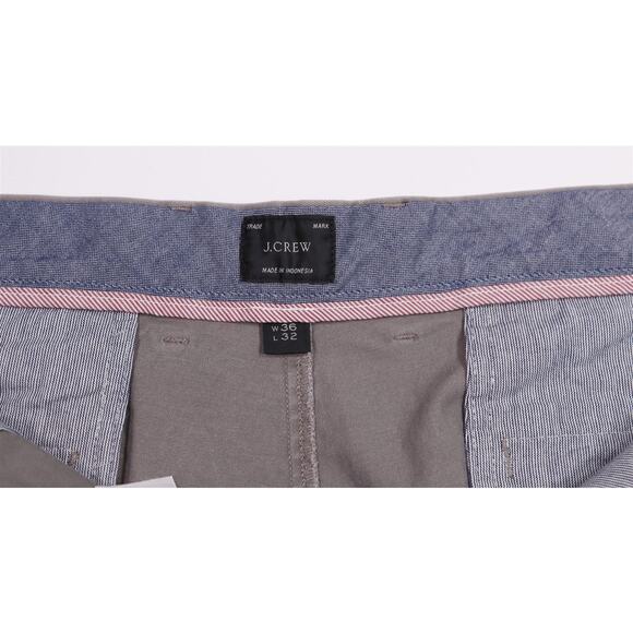 J. Crew 770 Straight Taupe Gray Cotton Stretch Flat Front Chino Pants 36x32 - Picture 6 of 8
